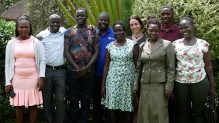 Gruppenfoto des ugandischen Teams.