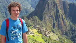 Daniel vor dem Machu Picchu.