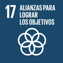 Cuadro con el icono del ODS 4 de las Naciones Unidas: Alianzas para lograr los objetivos.